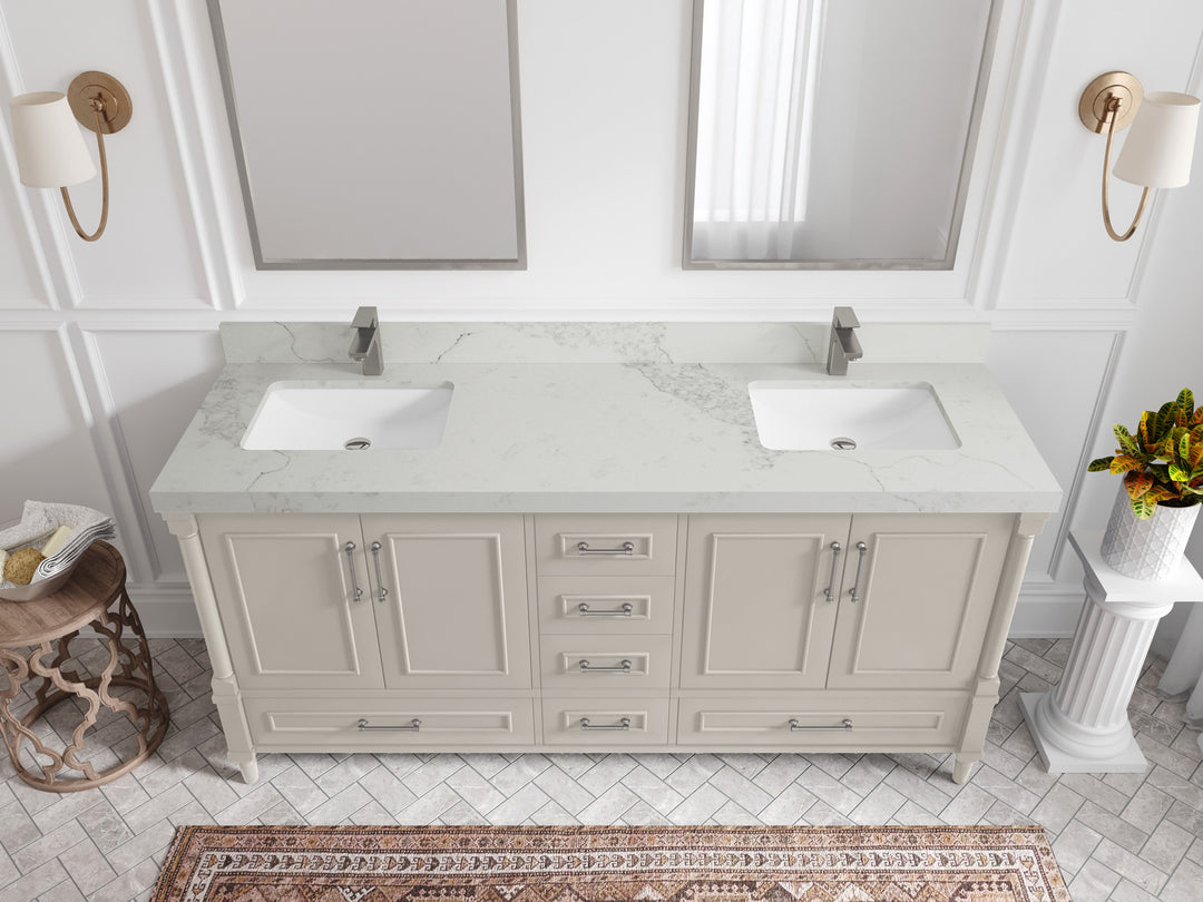 Aberdeen 72 in. W x 22 in. D Double Sink Bathroom Vanity