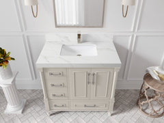 Aberdeen 36 in. W x 22 in. D Center Sink Bathroom Vanity - photo 15