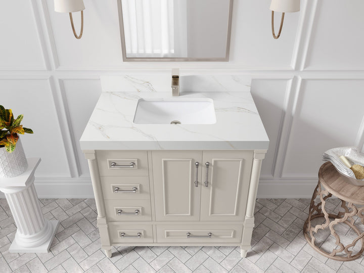 Aberdeen 36 in. W x 22 in. D Center Sink Bathroom vanity - photo 15