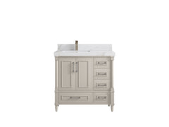 Aberdeen 36 in. W x 22 in. D Left Offset Sink Bathroom Vanity - photo 16