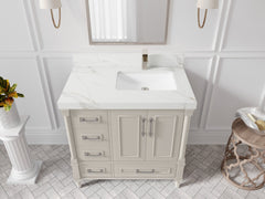 Aberdeen 36 in. W x 22 in. D Right Offset Sink Bathroom Vanity - photo 15