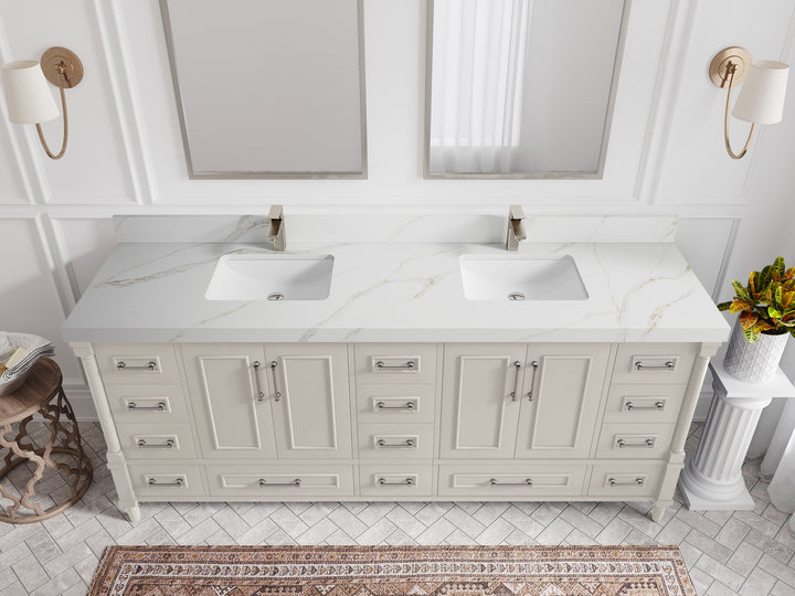 Aberdeen 80 in. W x 22 in. D Double Sink Bathroom Vanity - photo 16