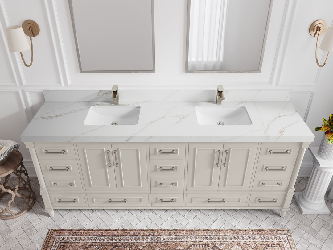 Aberdeen 84 in. W x 22 in. D Double Sink Bathroom Vanity