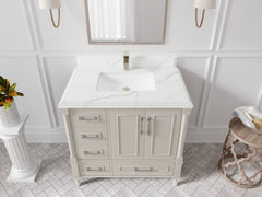 Aberdeen 36 in. W x 22 in. D Center Sink Bathroom Vanity - photo 21