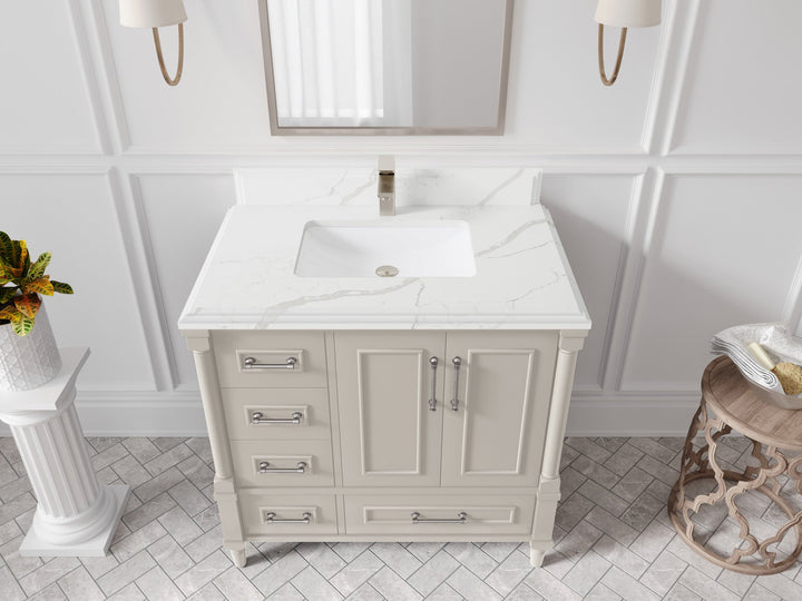 Aberdeen 36 in. W x 22 in. D Center Sink Bathroom vanity - photo 21