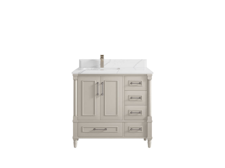 Aberdeen 36 in. W x 22 in. D Left Offset Sink Bathroom Vanity - photo 22