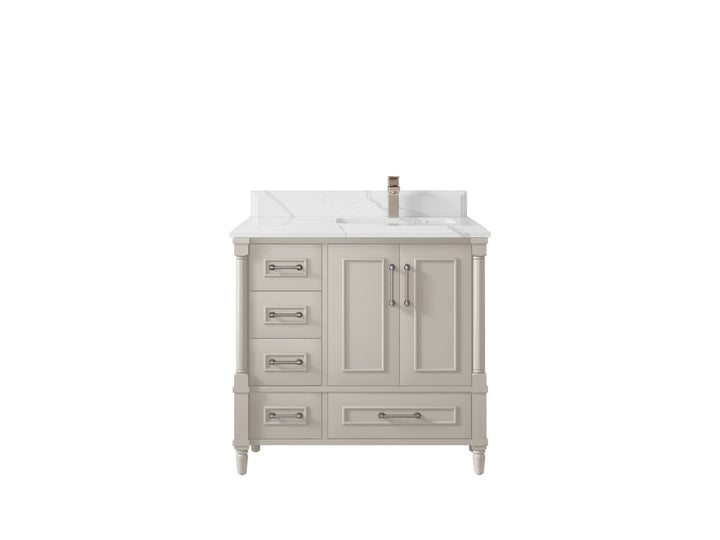 Aberdeen 36 in. W x 22 in. D Right Offset Sink Bathroom Vanity - photo 22