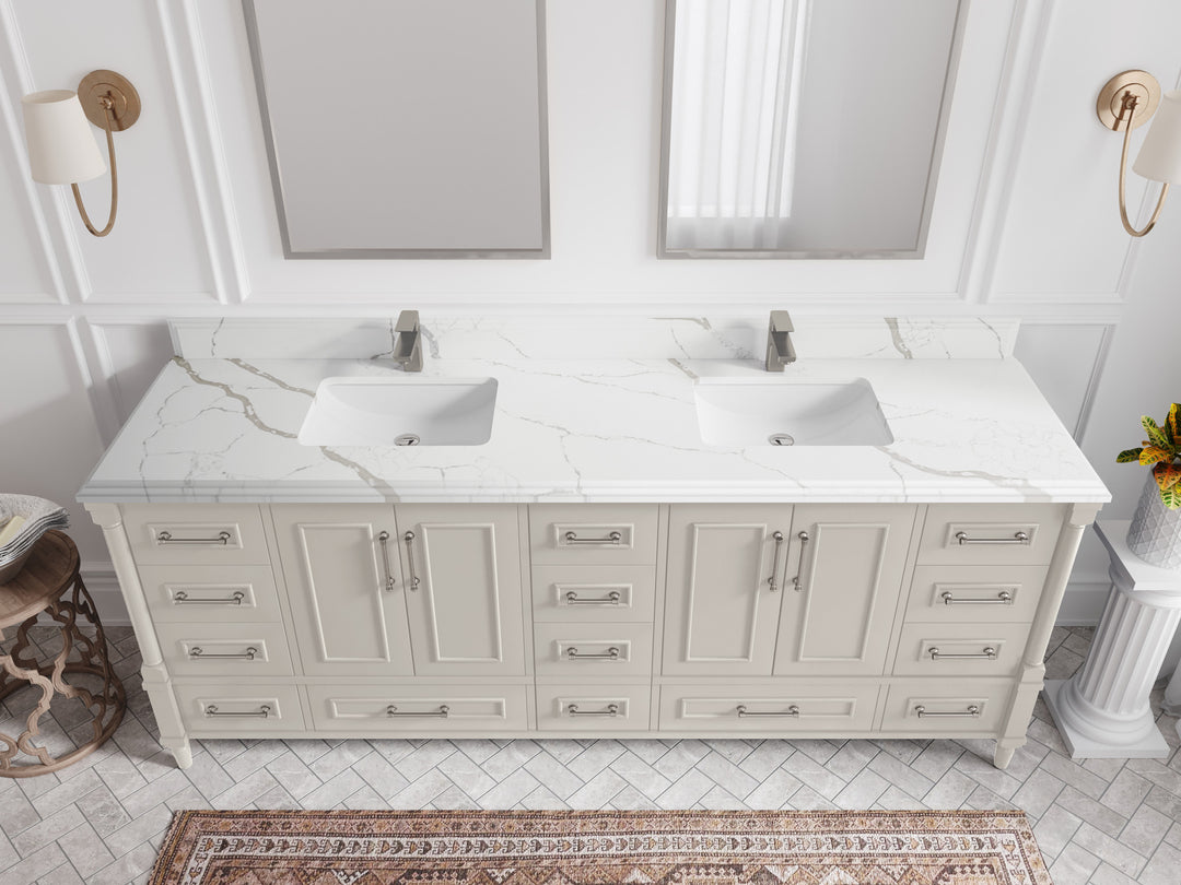 Aberdeen 84 in. W x 22 in. D Double Sink Bathroom Vanity