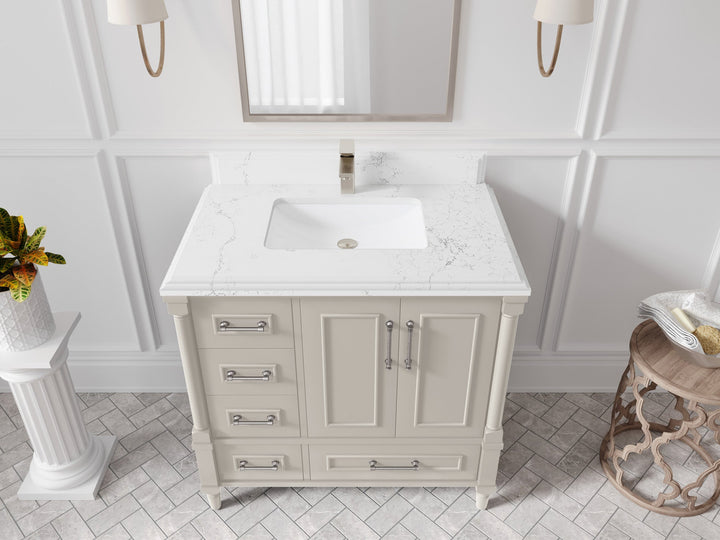 Aberdeen 36 in. W x 22 in. D Center Sink Bathroom vanity - photo 23