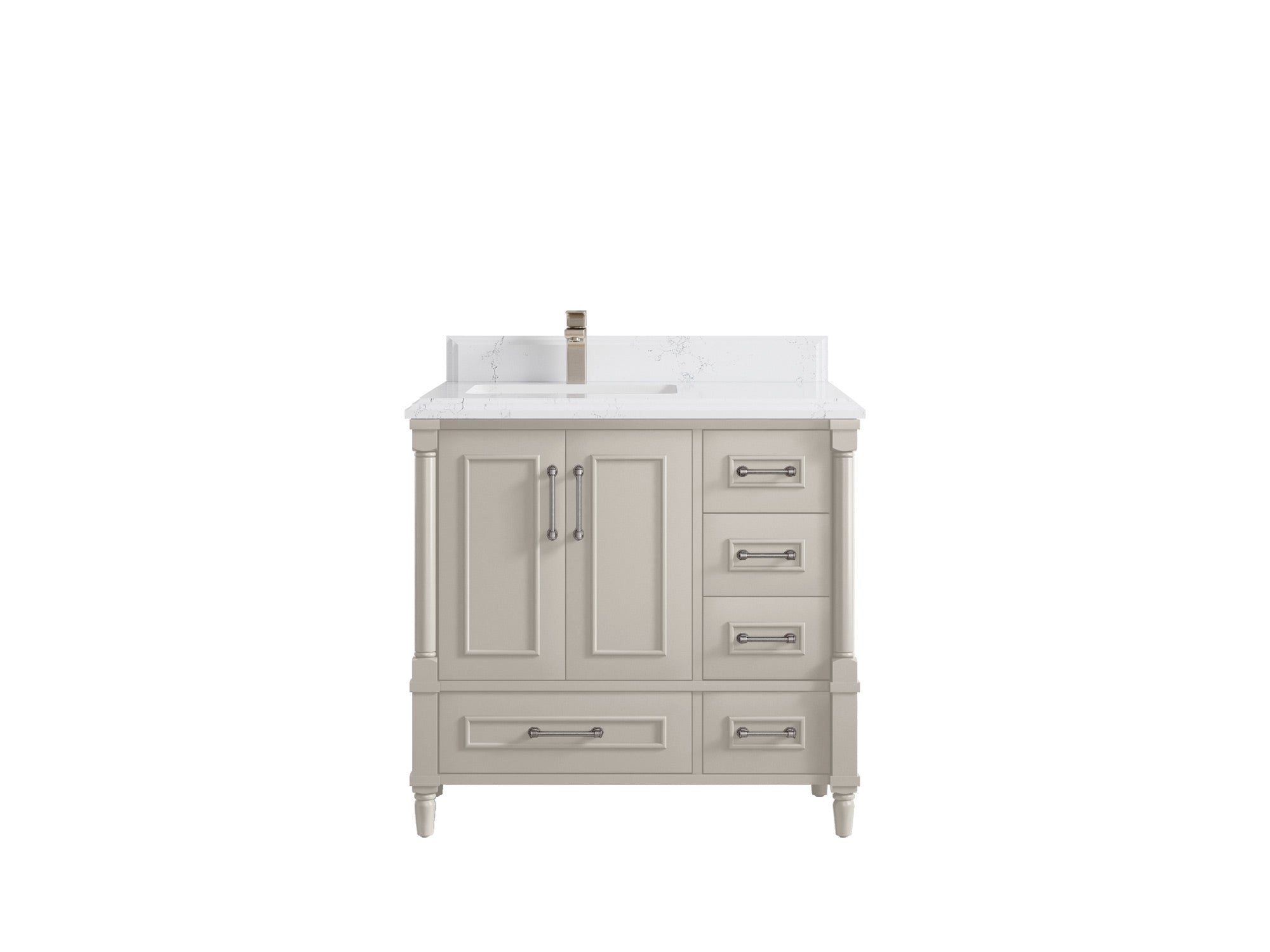 Aberdeen 36 in. W x 22 in. D Left Offset Sink Bathroom Vanity