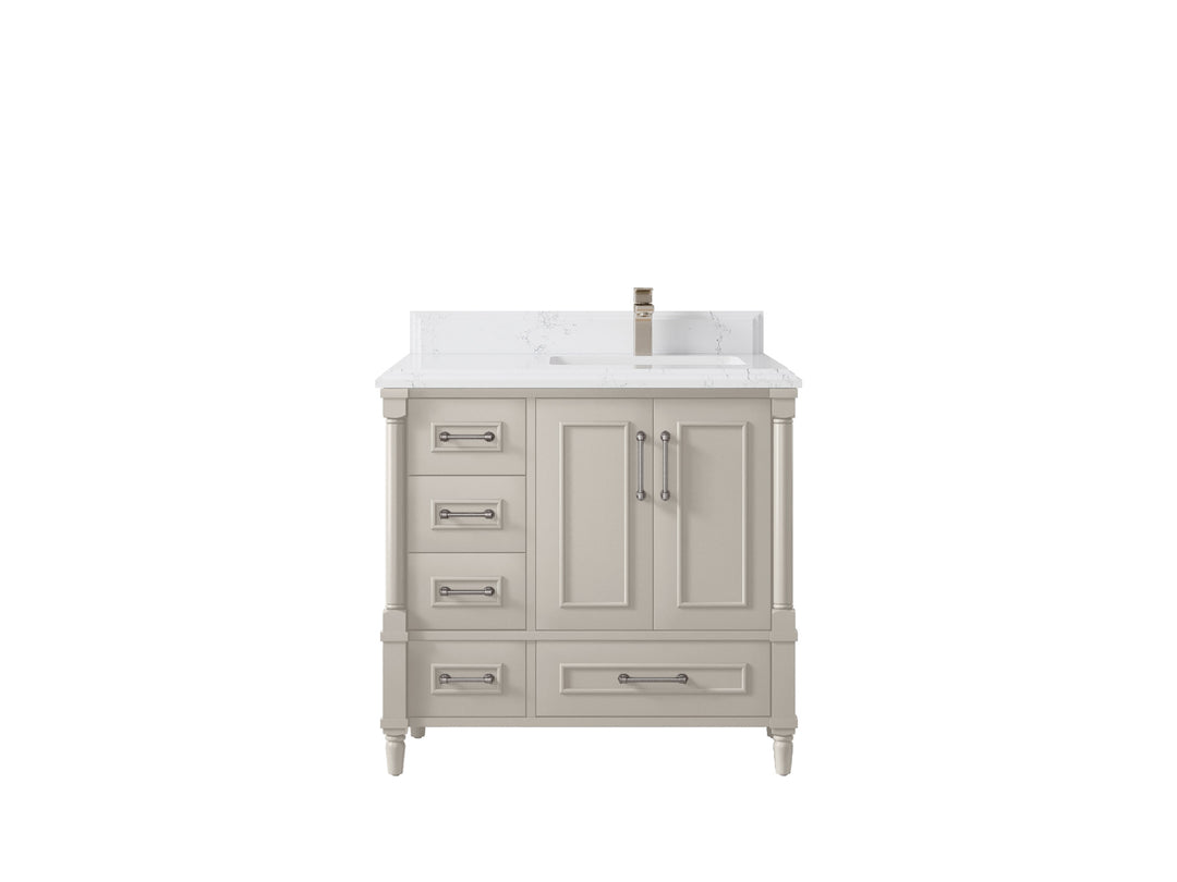 Aberdeen 36 in. W x 22 in. D Right Offset Sink Bathroom Vanity