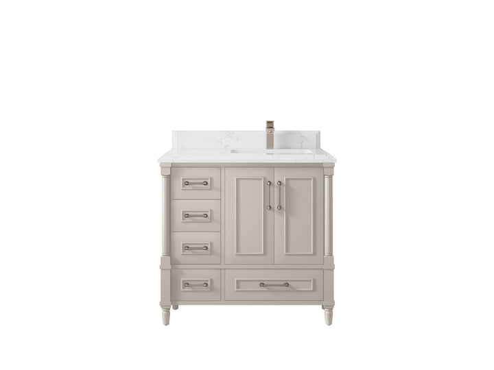 Aberdeen 36 in. W x 22 in. D Right Offset Sink Bathroom Vanity - photo 24