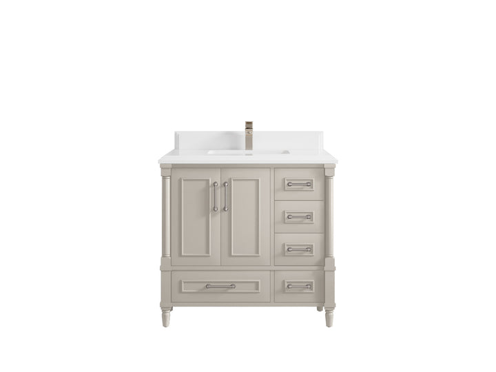 Aberdeen 36 in. W x 22 in. D Center Sink Bathroom Vanity - photo 28