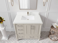 Aberdeen 36 in. W x 22 in. D Center Sink Bathroom Vanity - photo 25
