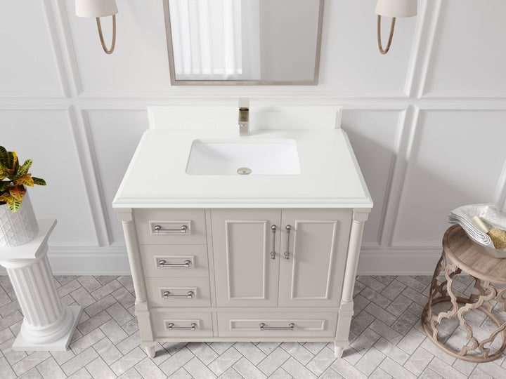 Aberdeen 36 in. W x 22 in. D Center Sink Bathroom vanity - photo 25