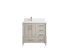 Aberdeen 36 in. W x 22 in. D Left Offset Sink Bathroom Vanity - photo 26