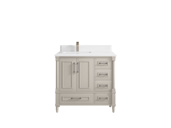 Aberdeen 36 in. W x 22 in. D Left Offset Sink Bathroom Vanity - photo 26