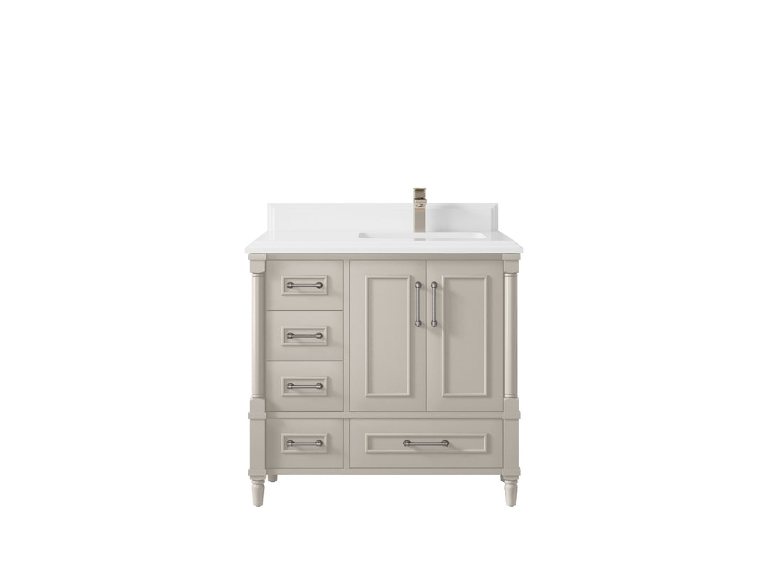 Aberdeen 36 in. W x 22 in. D Right Offset Sink Bathroom Vanity