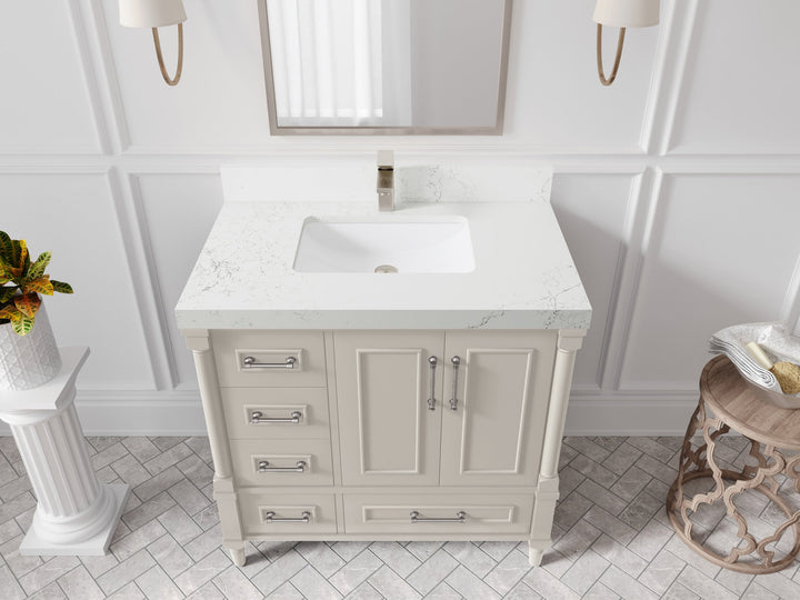 Aberdeen 36 in. W x 22 in. D Center Sink Bathroom vanity - photo 27
