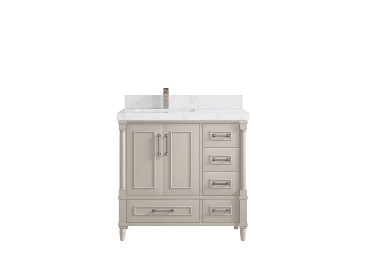 Aberdeen 36 in. W x 22 in. D Left Offset Sink Bathroom Vanity - photo 28