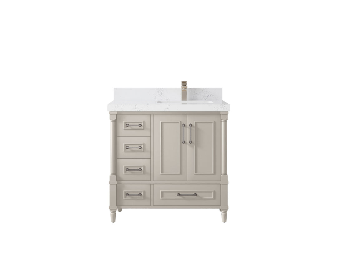 Aberdeen 36 in. W x 22 in. D Right Offset Sink Bathroom Vanity
