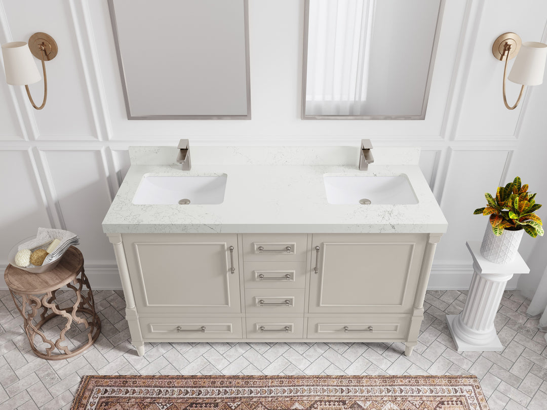 Aberdeen 60 in. W x 22 in. D Double Sink Bathroom Vanity