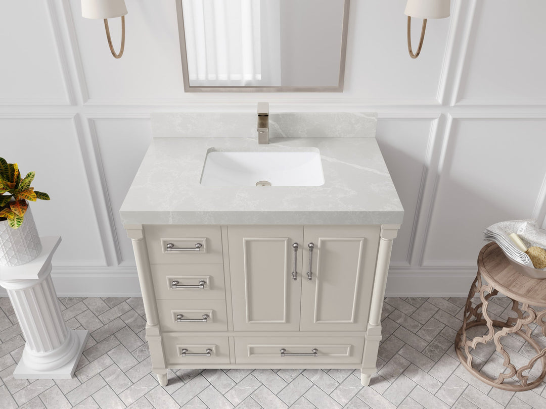Aberdeen 36 in. W x 22 in. D Center Sink Bathroom vanity