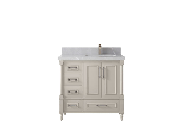 Aberdeen 36 in. W x 22 in. D Right Offset Sink Bathroom Vanity - photo 30