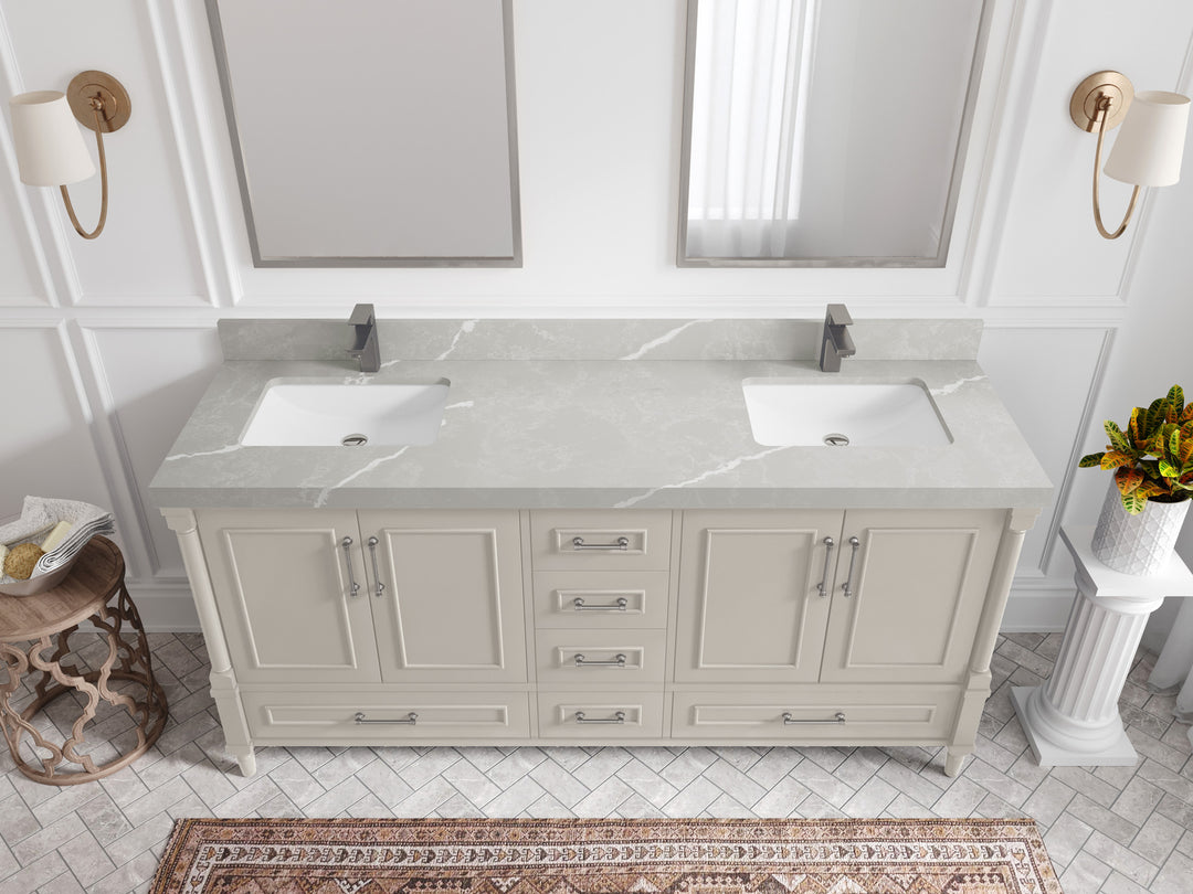 Aberdeen 72 in. W x 22 in. D Double Sink Bathroom Vanity