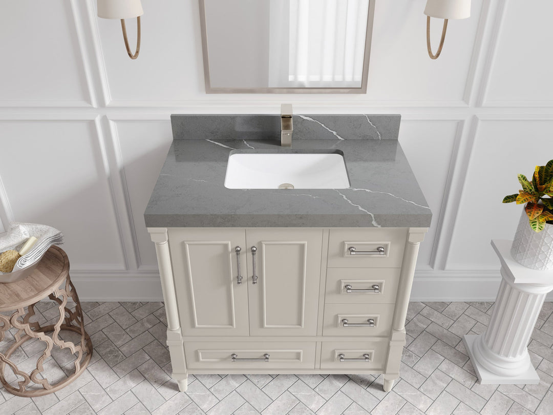 Aberdeen 36 in. W x 22 in. D Center Sink Bathroom Vanity