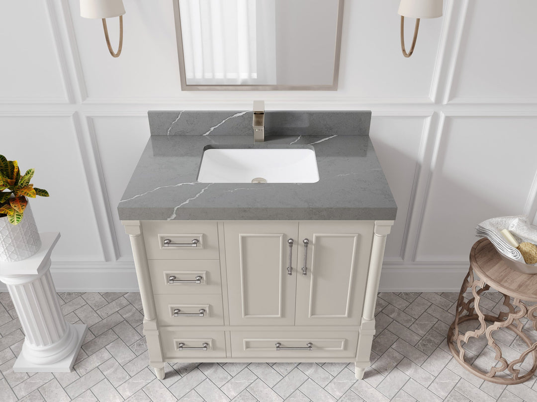Aberdeen 36 in. W x 22 in. D Center Sink Bathroom vanity