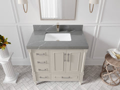 Aberdeen 36 in. W x 22 in. D Center Sink Bathroom Vanity - photo 31