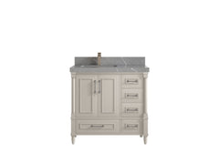 Aberdeen 36 in. W x 22 in. D Left Offset Sink Bathroom Vanity - photo 32