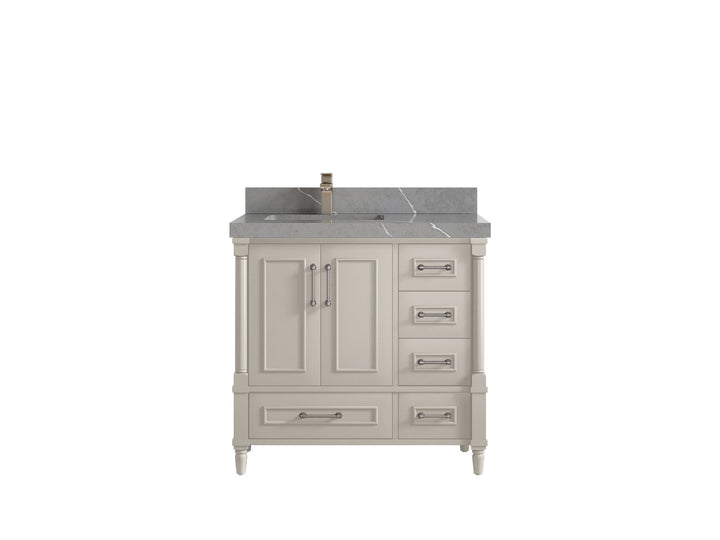 Aberdeen 36 in. W x 22 in. D Left Offset Sink Bathroom Vanity - photo 32