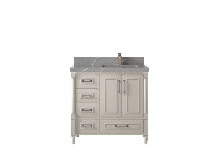 Aberdeen 36 in. W x 22 in. D Right Offset Sink Bathroom Vanity - photo 32