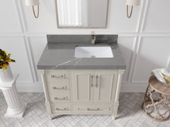Aberdeen 36 in. W x 22 in. D Right Offset Sink Bathroom Vanity - photo 31