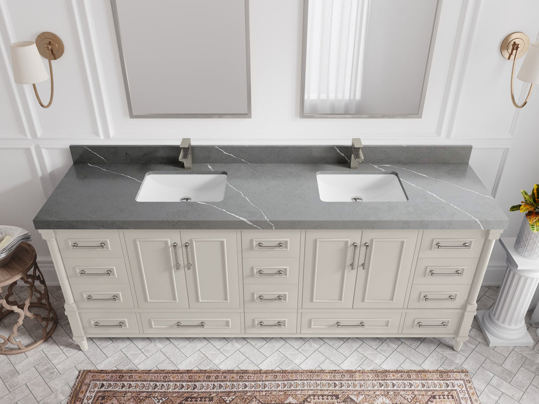 Aberdeen 84 in. W x 22 in. D Double Sink Bathroom Vanity