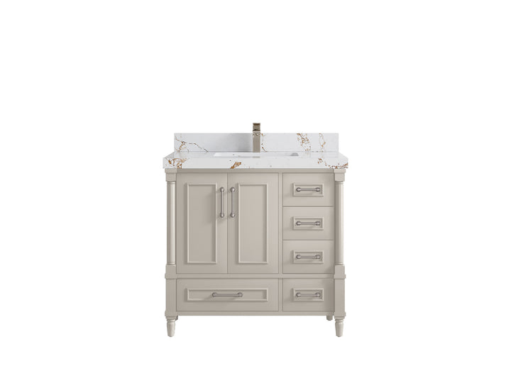Aberdeen 36 in. W x 22 in. D Center Sink Bathroom Vanity - photo 36