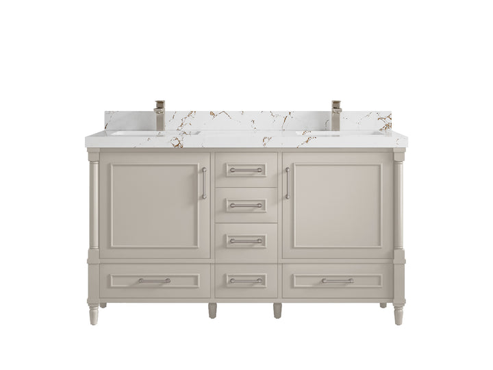 Aberdeen 60 in. W x 22 in. D Double Sink Bathroom Vanity - photo 35