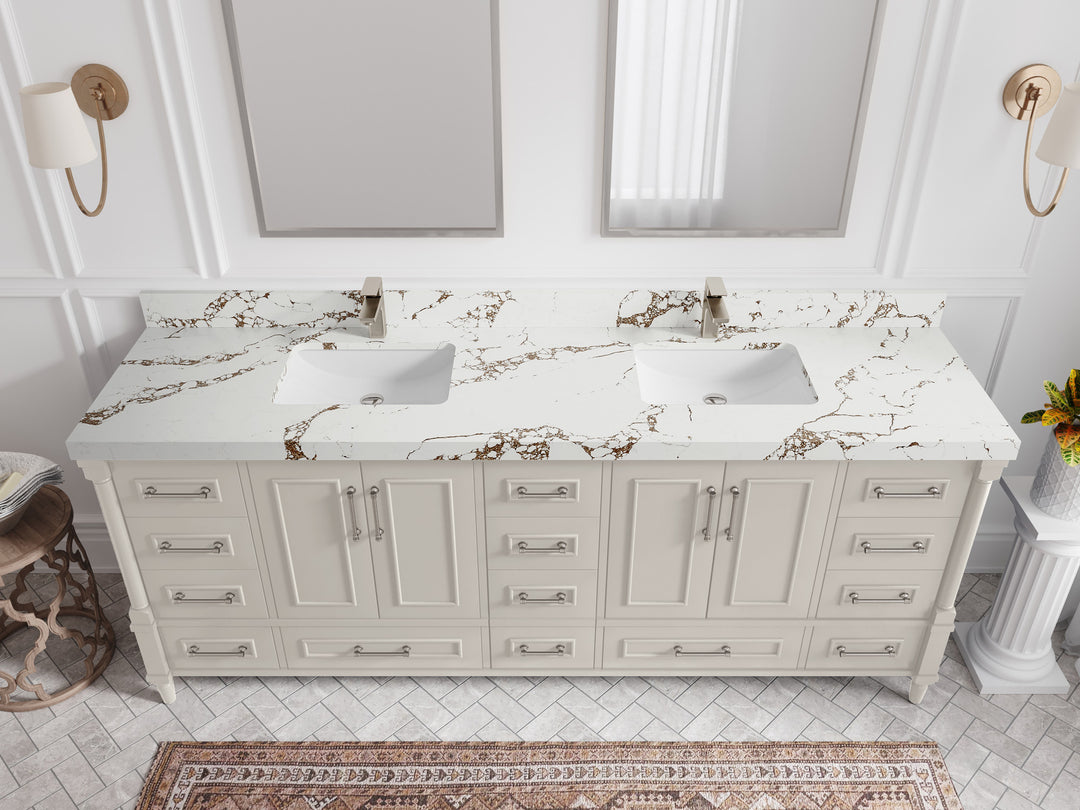 Aberdeen 84 in. W x 22 in. D Double Sink Bathroom Vanity