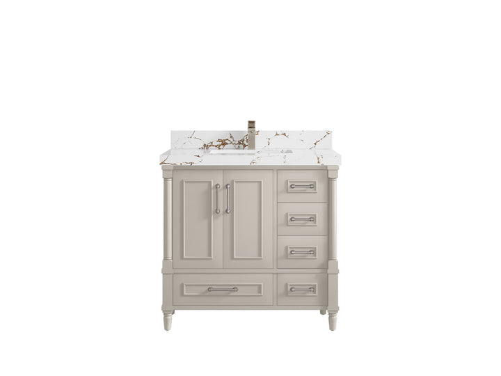 Aberdeen 36 in. W x 22 in. D Center Sink Bathroom Vanity - photo 38