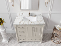 Aberdeen 36 in. W x 22 in. D Center Sink Bathroom Vanity - photo 35