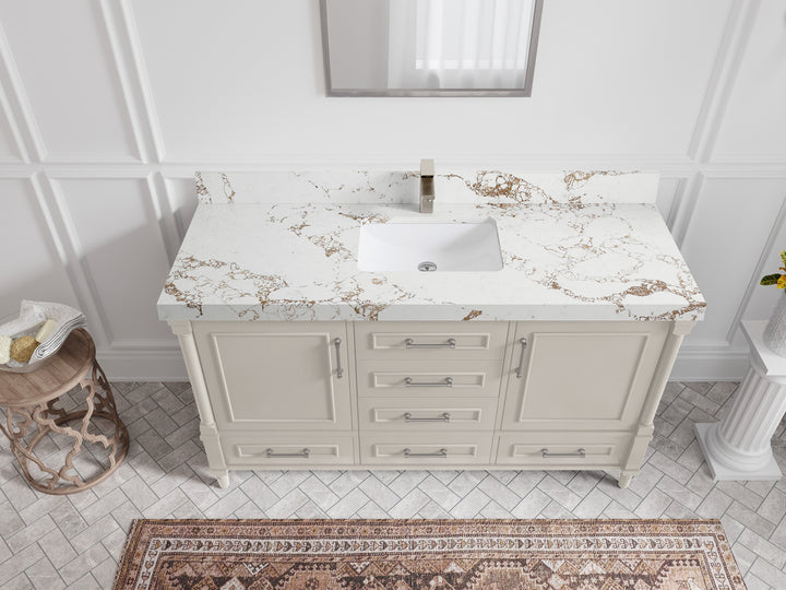 Aberdeen 60 in. W x 22 in. D Single Sink Bathroom Vanity - photo 35