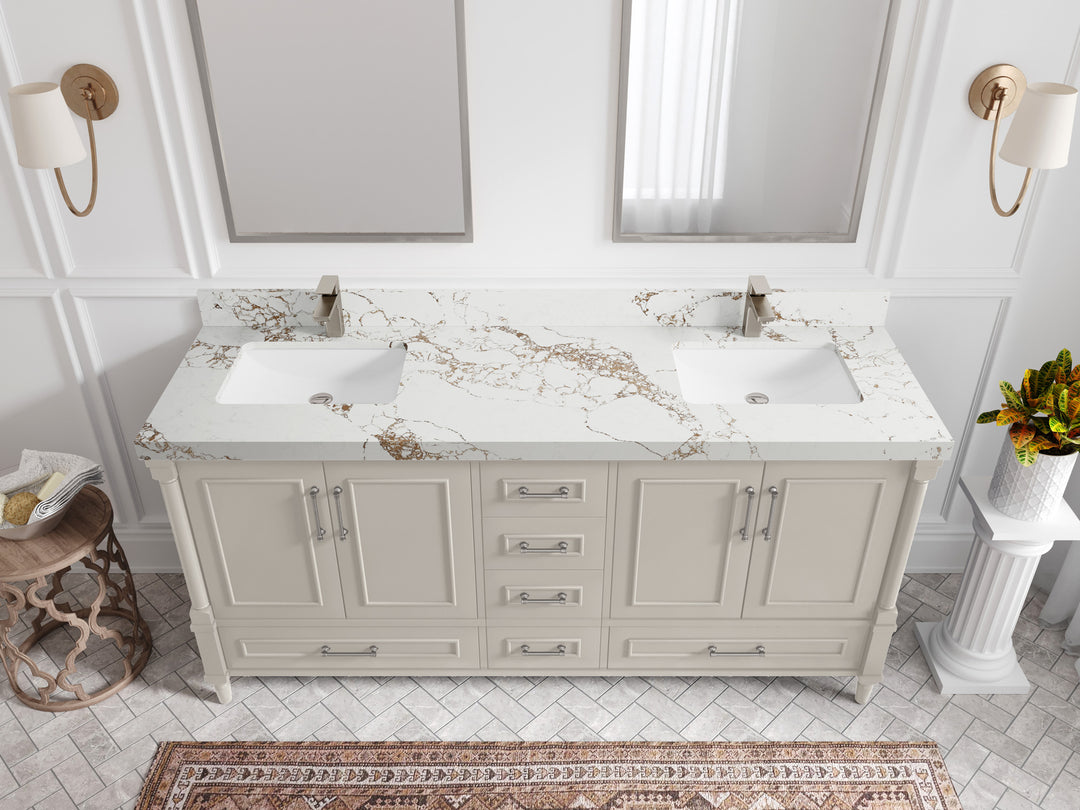 Aberdeen 72 in. W x 22 in. D Double Sink Bathroom Vanity