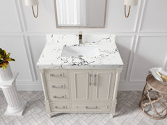 Aberdeen 36 in. W x 22 in. D Center Sink Bathroom Vanity - photo 37