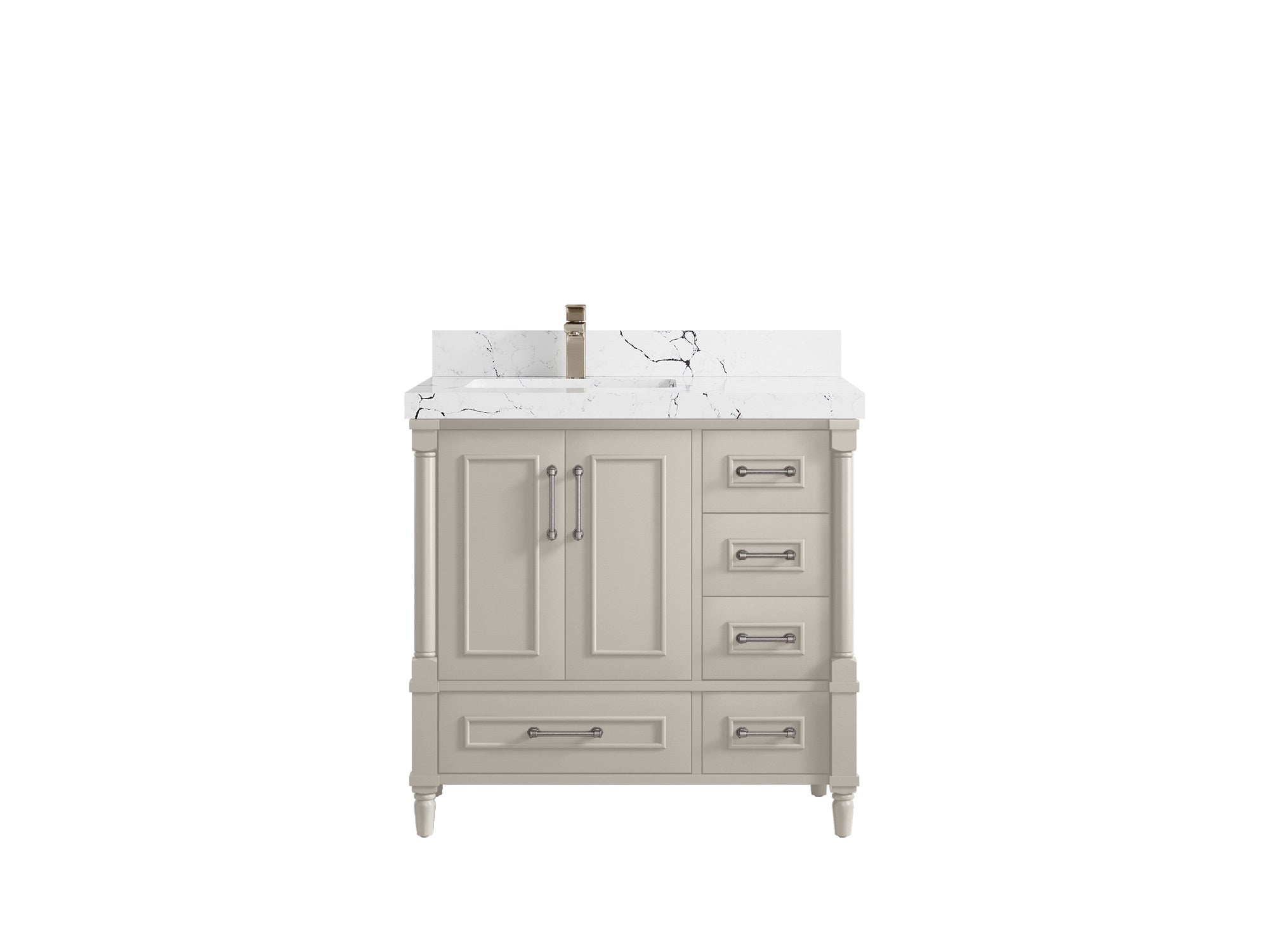Aberdeen 36 in. W x 22 in. D Left Offset Sink Bathroom Vanity