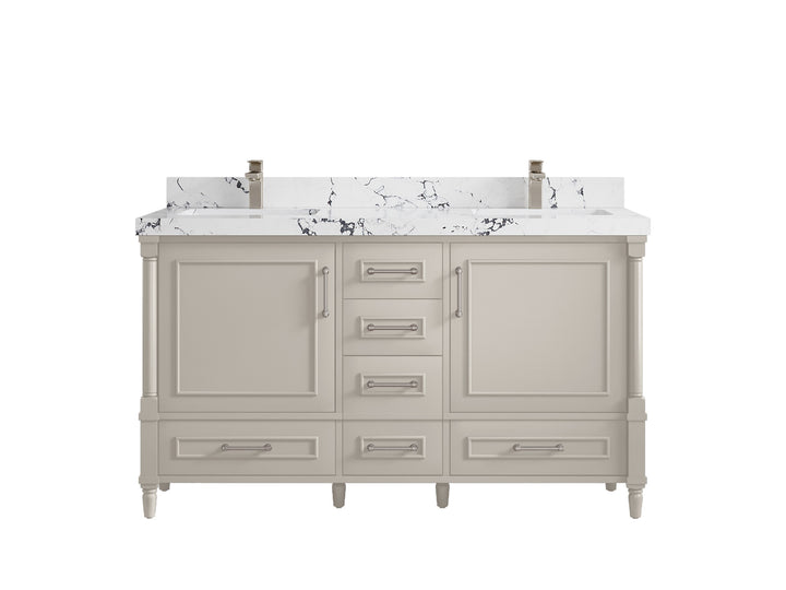 Aberdeen 60 in. W x 22 in. D Double Sink Bathroom Vanity - photo 39