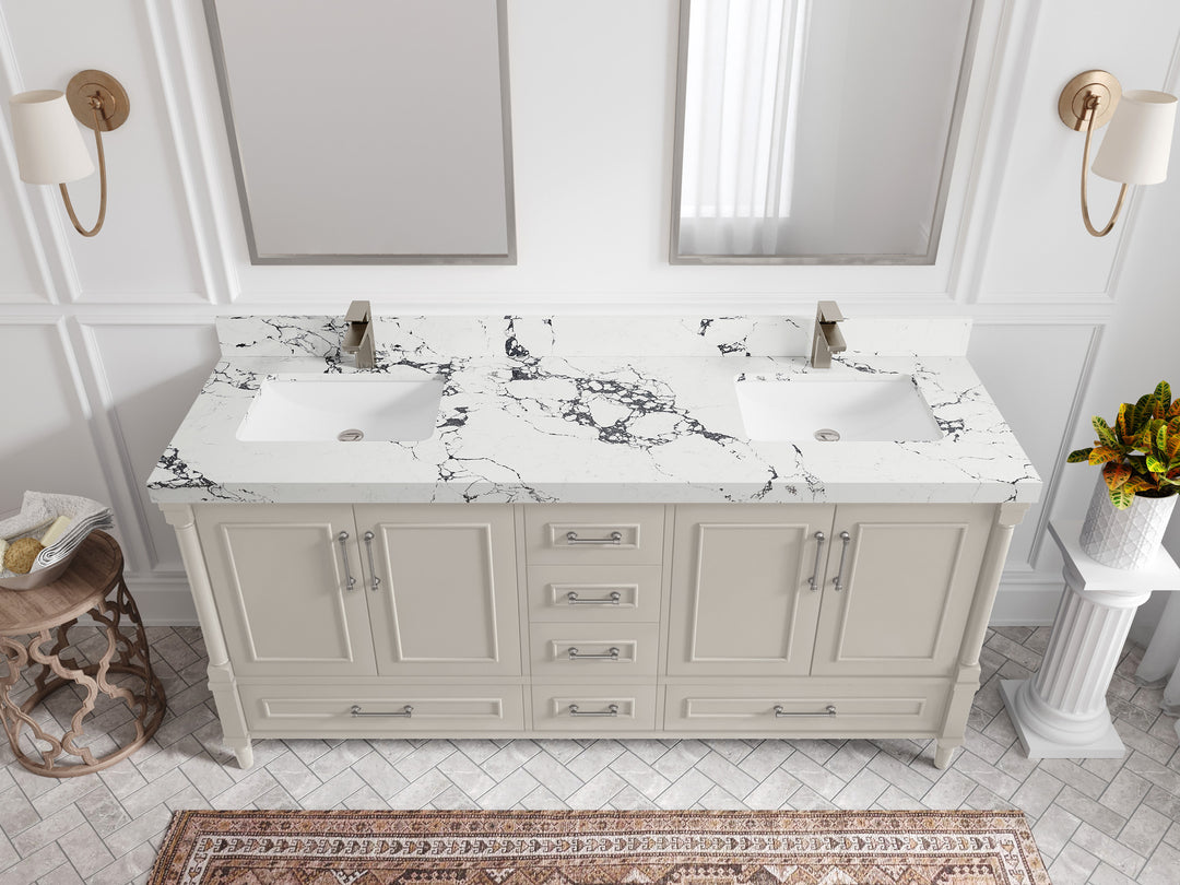 Aberdeen 72 in. W x 22 in. D Double Sink Bathroom Vanity