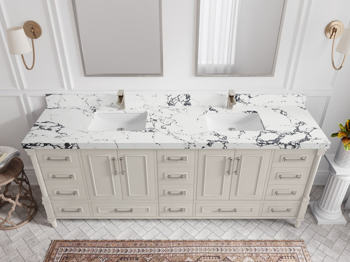 Aberdeen 84 in. W x 22 in. D Double Sink Bathroom Vanity - photo 37