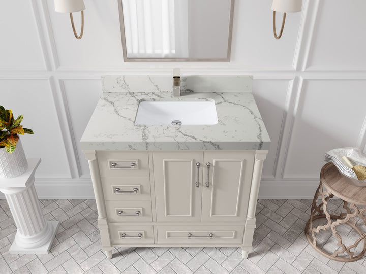 Aberdeen 36 in. W x 22 in. D Center Sink Bathroom vanity - photo 39